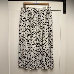 Black and White Polka Dot Skirt